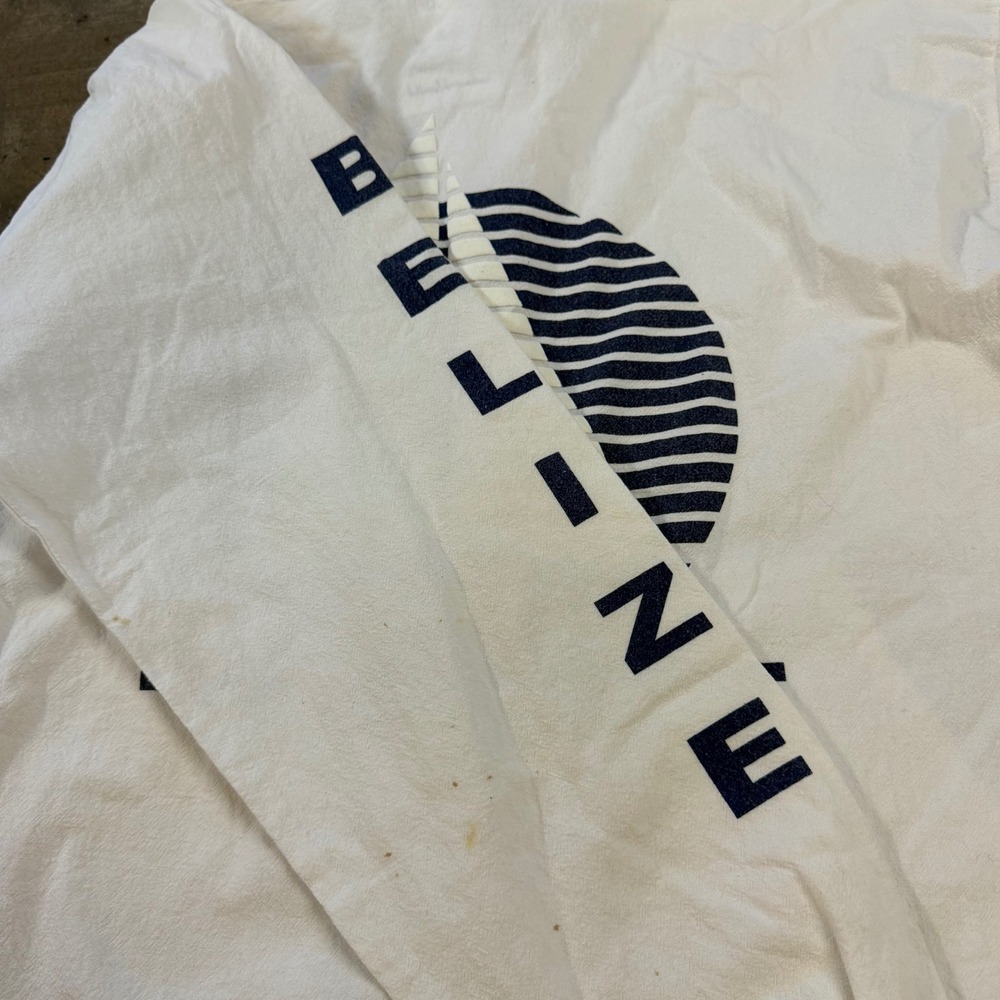 Vintage Belize Central America Hooded Windbreaker Jacket XL White Travel Surf - Picture 4 of 5